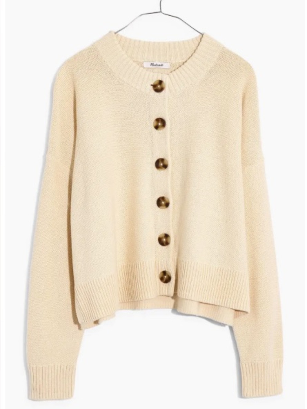 Madewell Broadway Cardigan Sweater - Muted Alabaster, M